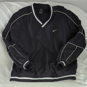 Vintage Nike Golf Windbreaker Pullover Heavy Nylon V-Neck XXL 90s Y2K